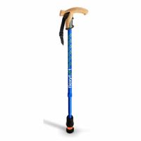 Flexyfoot wandelstok Blauw met kurken handvat