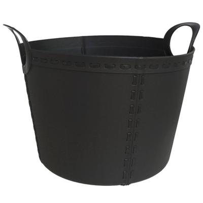 Flexibele Kuip Emmer/wasmand Zwart 40 Liter - Speelgoed Opbergmanden