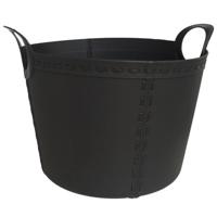 Flexibele Kuip Emmer/wasmand Zwart 40 Liter - Speelgoed Opbergmanden