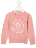 Moncler Enfant sweat à logo imprimé - Rose