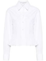 Stella McCartney chemise en coton à taille péplum - Blanc