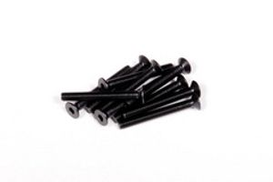 M3x25mm Hex Socket Flat Head (Black) (10pcs) (AXA150)