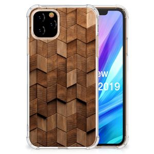 Stevig Telefoonhoesje voor Apple iPhone 11 Pro Wooden Cubes