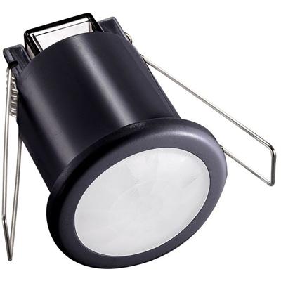 Bewegingssensor - Viron Asimo - Inbouw Rond - Mat Zwart - Kunststof - 360°