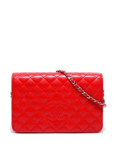 CHANEL Pre-Owned portefeuille à bride en chaîne (2005-2006) - Rouge