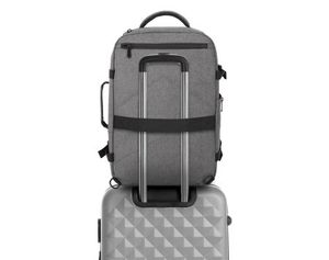 Manhattan Notebook-Rucksack mit Gerätefächern für Laptops bis zu 17,3,Tablets bis zu 11 Laptoprugzak Geschikt voor max. (laptop): 43,9 cm (17,3) Grijs