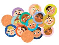 Manhattan Toy memory gezichten junior 5,6 cm karton 25-delig