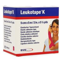 Leukotape K Kleefwindel Elast Roze 5cmx5m 1 - thumbnail