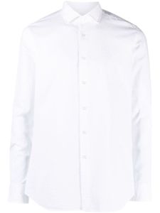 Xacus seersucker long-sleeve cotton shirt - Blanc