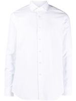 Xacus seersucker long-sleeve cotton shirt - Blanc - thumbnail