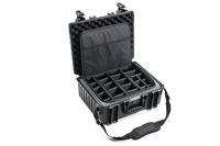 B&W International B&W Outdoor Transportkoffer, type 6000, zwart, met fototas, waterdicht conform IP67-certificering, stofdicht, onbreekbaar en onverwoestbaar, zwart, Typ 6000 - Innenmaß 47x35x20cm,