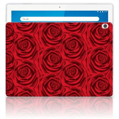 Lenovo Tab M10 Siliconen Hoesje Red Roses Lenovo Tab M10 Siliconen Hoesje Red Roses