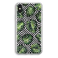 Geometrische jungle: iPhone X Transparant Hoesje - thumbnail