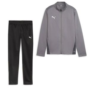 PUMA teamGOAL Trainingspak Full-Zip Grijs Zwart Wit