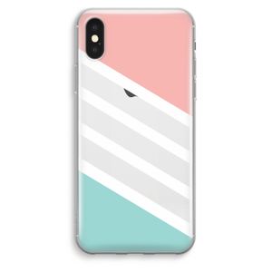 Strepen pastel: iPhone XS Max Transparant Hoesje