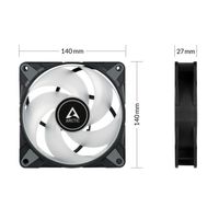 Arctic P14 PC-ventilator Zwart (b x h x d) 140 x 27 x 140 mm Incl. LED-verlichting - thumbnail