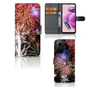 Xiaomi Redmi Note 12S Wallet Case met Pasjes Vuurwerk