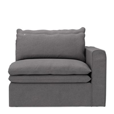 Rivièra Maison Modulaire Bank 'Continental' Corner Rechts, Oxford Weave, kleur Steel Grey