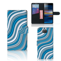 Sony Xperia 10 Plus Telefoon Hoesje Waves Blue