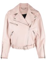 Versace veste de moto en cuir - Rose - thumbnail