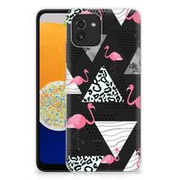 Samsung Galaxy A03 TPU Hoesje Flamingo Triangle - thumbnail