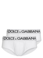 Dolce & Gabbana lot de deux boxers à logo imprimé - Blanc