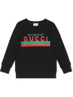 Gucci Kids sweat à logo imprimé - Noir - thumbnail