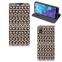 Huawei Y5 (2019) Hoesje met Magneet Aztec Brown