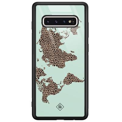 Samsung Galaxy S10 glazen hardcase - Wild world