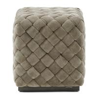 Rivièra Maison Hocker 'Room 48' 40 x 40cm, Fine Tweed, kleur Pebbles