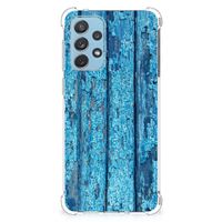 Samsung Galaxy A73 Stevig Telefoonhoesje Wood Blue - thumbnail