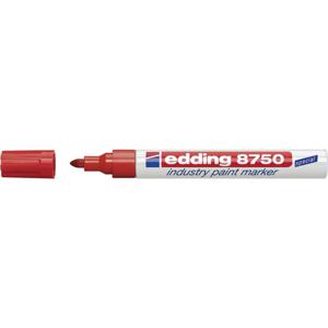 Edding 8750-2 markeerstift 1 stuk(s) Gevormde punt Rood