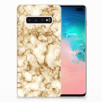 Samsung Galaxy S10 Plus TPU Siliconen Hoesje Marmer Goud