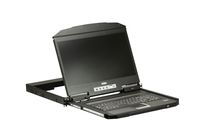 ATEN 1U Ultra Korte Diepte Enkelvoudige Rail Breedbeeld LCD-console (USB / VGA) - thumbnail