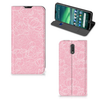 Nokia 2.3 Smart Cover White Flowers - thumbnail