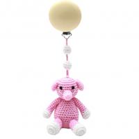 natureZOO kinderwagenhanger olifant 20 cm roze