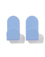 HEMA Plakhaken Blauw - 2 Stuks (blauw) - thumbnail