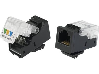 TRU COMPONENTS 93014c936 Modulaire bus, zonder gereedschap Bus, recht Zwart 1 stuk(s)