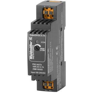 Weidmüller PRO INSTA 16W 24V 0.7A Schakelnetvoeding 24 V/DC 0.7 A 16 W Inhoud: 1 stuk(s)