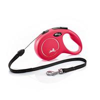 Flexi Nieuw Classic Cord Red Small 8m Intrekbare Hondenriem/Lood voor honden tot 12kgs/26lbs