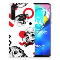 Silicone Back Case Motorola Moto G8 Power Skull Red