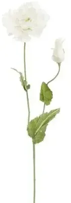 Pure Royal kunsttak klaproos 75cm crème