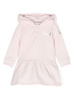 Moncler Enfant robe en coton à logo imprimé - Rose