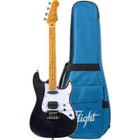 Flight Rock Series Pathfinder Tenor Transparent Black elektrische solid body ukelele met gigbag - thumbnail