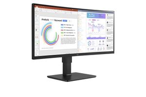 LG Electronics LG 34BQ77QB-B.AEU 86,72cm Curved LED-monitor Energielabel G (A - G) 86.4 cm (34 inch) 3440 x 1440 Pixel 21:9 5 ms HDMI, DisplayPort, USB-C, USB