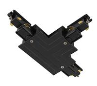 SLV T-connector voor S-TRACK 3-fasesysteem/aarde binnen links, zwart, dimbaar