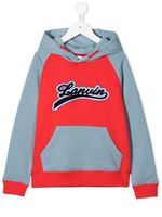 Lanvin Enfant sweat à capuche colour block - Rouge