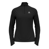 Odlo Essential Ceramiwarm zip hardloopshirt lange mouw zwart dames L