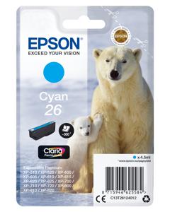 Epson Inktcartridge T2612, 26 Origineel Cyaan C13T26124012