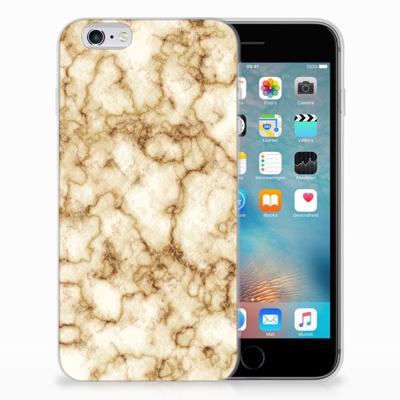 Apple iPhone 6 | 6s TPU Siliconen Hoesje Marmer Goud Apple iPhone 6 | 6s TPU Siliconen Hoesje Marmer Goud